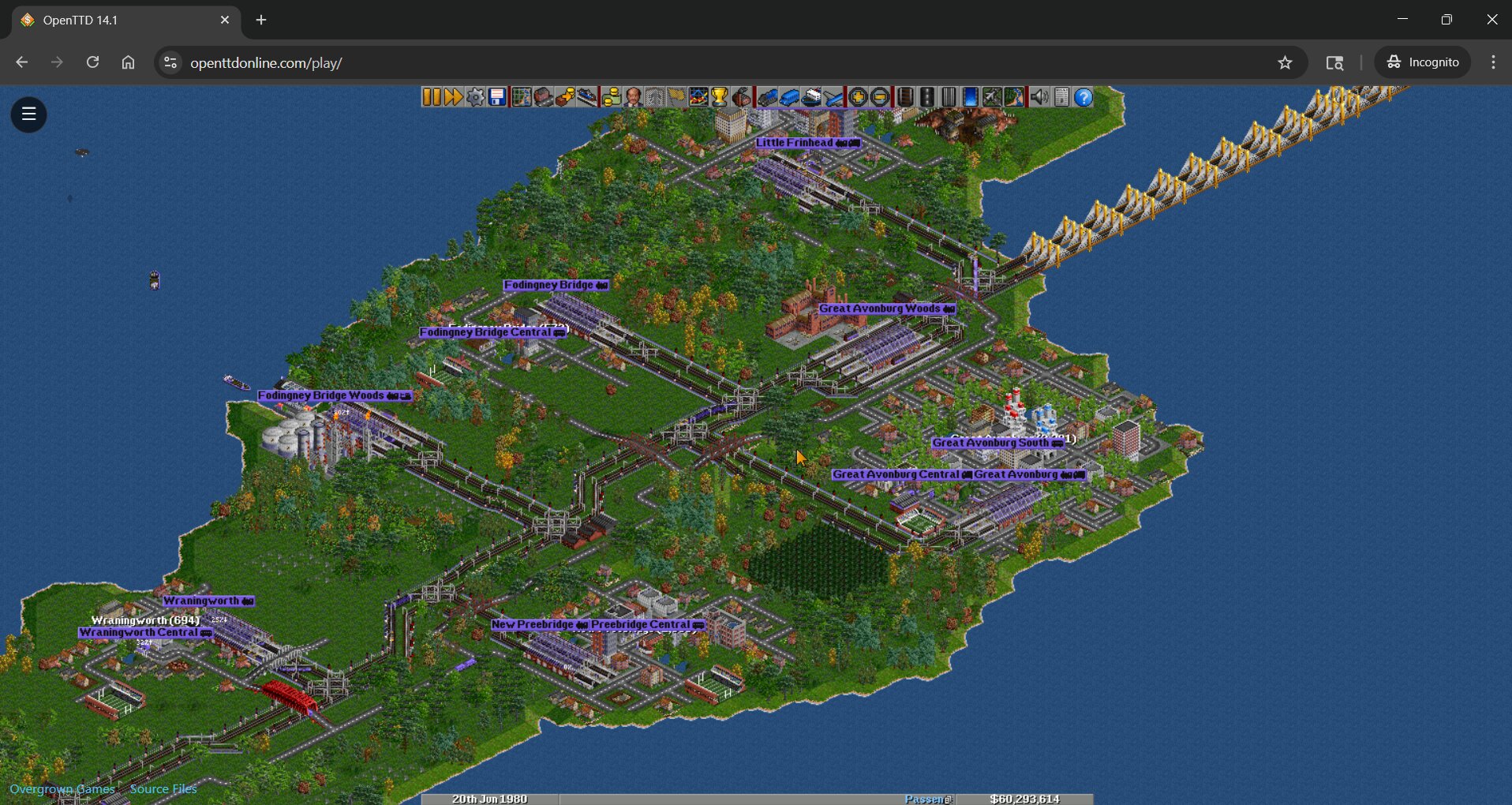OpenTTD Online iOS screenshot